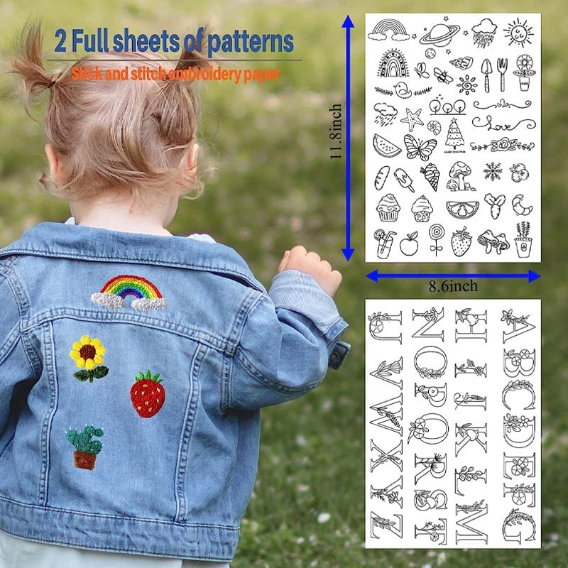 Stick flower pattern — Water-soluble designs for crafts