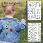 Stick flower pattern — Water-soluble designs for crafts