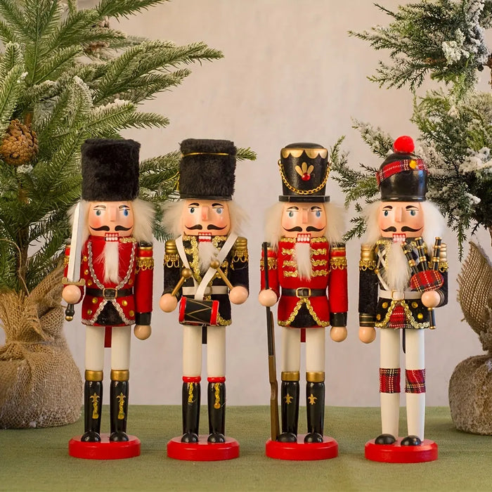NutcrackerJoy - Wooden Nutcracker Soldier Figure for Timeless Christmas Charm