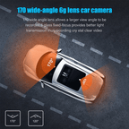 Dashcam with two lenses, 1080P HD and night vision - 170° wide angle