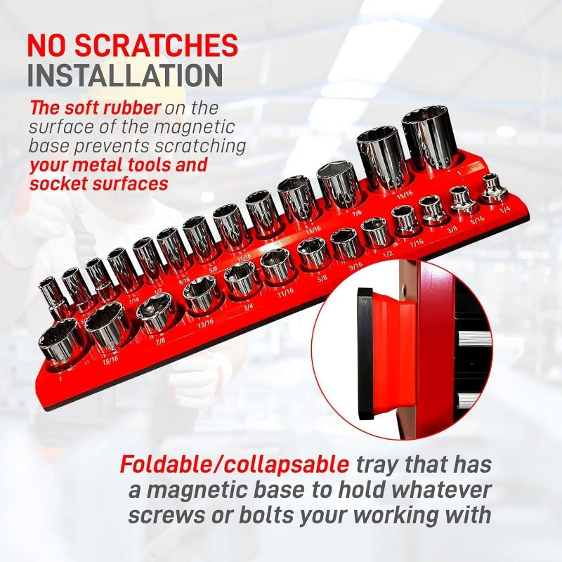 Heavy-Duty Magnetic Socket Organizer