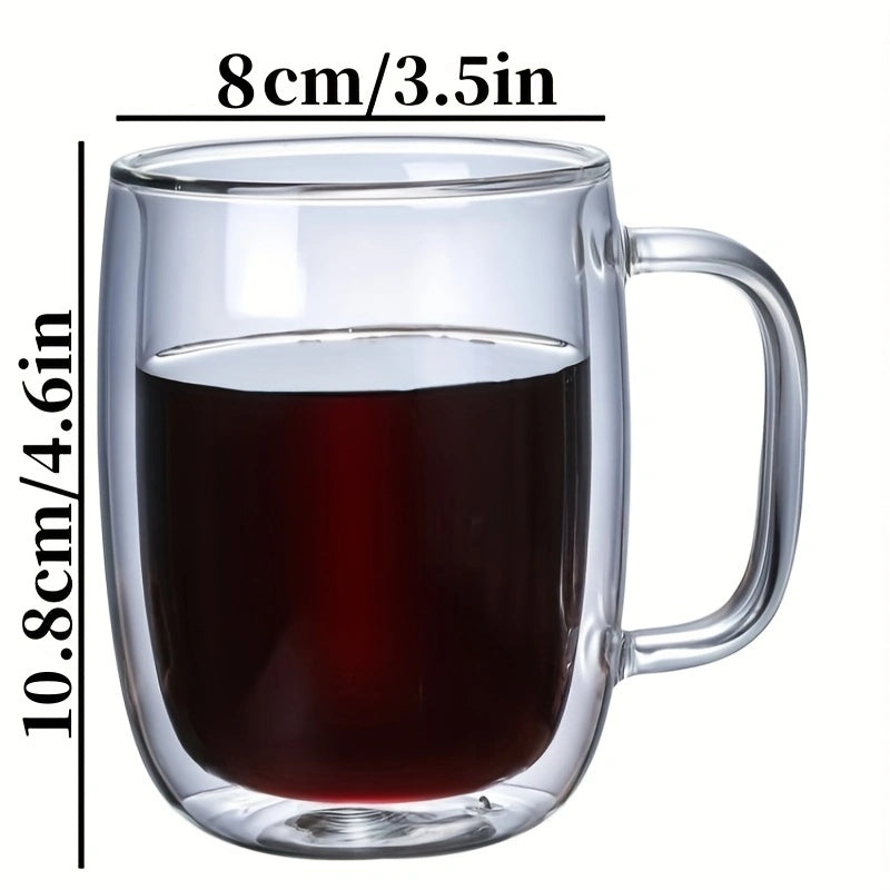 ThermoSip Double-walled Glass Mug – Borosilicate Glass, Heat Resistant & Elegant