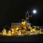 LED fairy lights with mini houses - Decorative Christmas lighting for indoor use