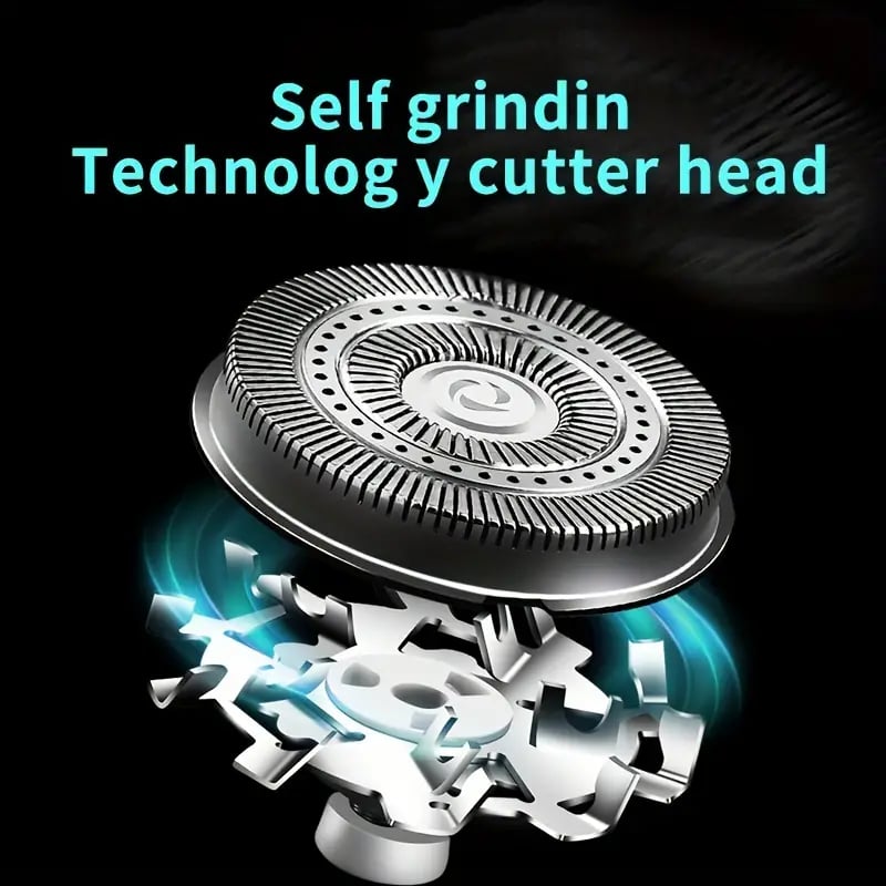 Mini Electric Razor — Portable waterproof grooming device with 15 blades