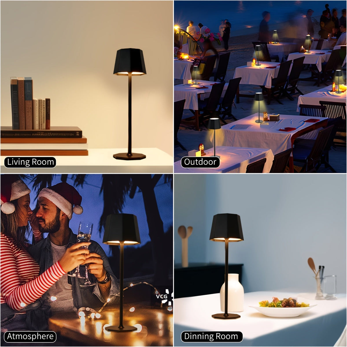 DuoGlow | Battery-Powered 2-Piece Set Cordless Table Lamp