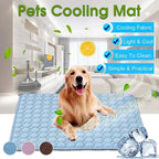 Cooling mat for pets with non-toxic self-cooling gel