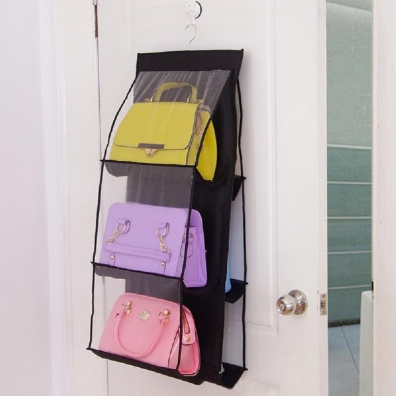 Double-Sided Hanging Storage Bag – Six-Layer Organizer for Handbags