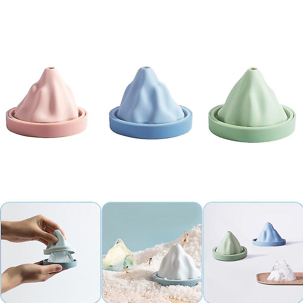 Reusable Silicone Snow Mountain Iceberg Ice Cube Mold with Lid