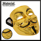Men’s Full Face Plastic Halloween Mask | Anonymous Cosplay