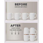 Coffee Mug Organizers and Storage, (6-Pack)