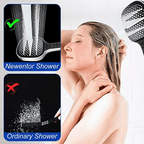 HydraLux 7-Setting Shower Head – Water-Saving & Anti-Scale – Square Chrome