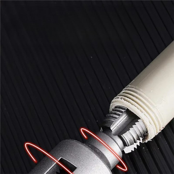 Pipe Thread Reamer & Edge Cutter Drill Attachment Tool