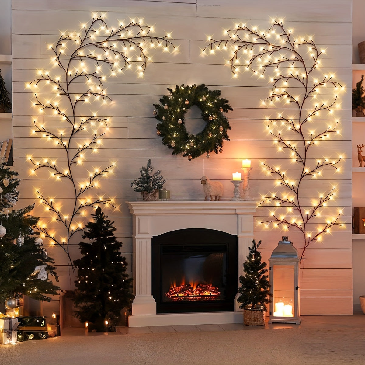 Wall Lights with LED Willow Branch Design