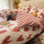 Abstract Chessboard Single Bed Linen Set