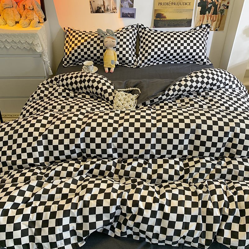 Abstract Chessboard Single Bed Linen Set