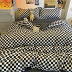 Abstract Chessboard Single Bed Linen Set