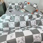 Abstract Chessboard Single Bed Linen Set