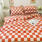 Abstract Chessboard Single Bed Linen Set