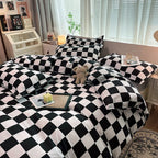 Abstract Chessboard Single Bed Linen Set