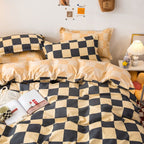 Abstract Chessboard Single Bed Linen Set