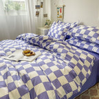 Abstract Chessboard Single Bed Linen Set