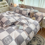 Abstract Chessboard Single Bed Linen Set