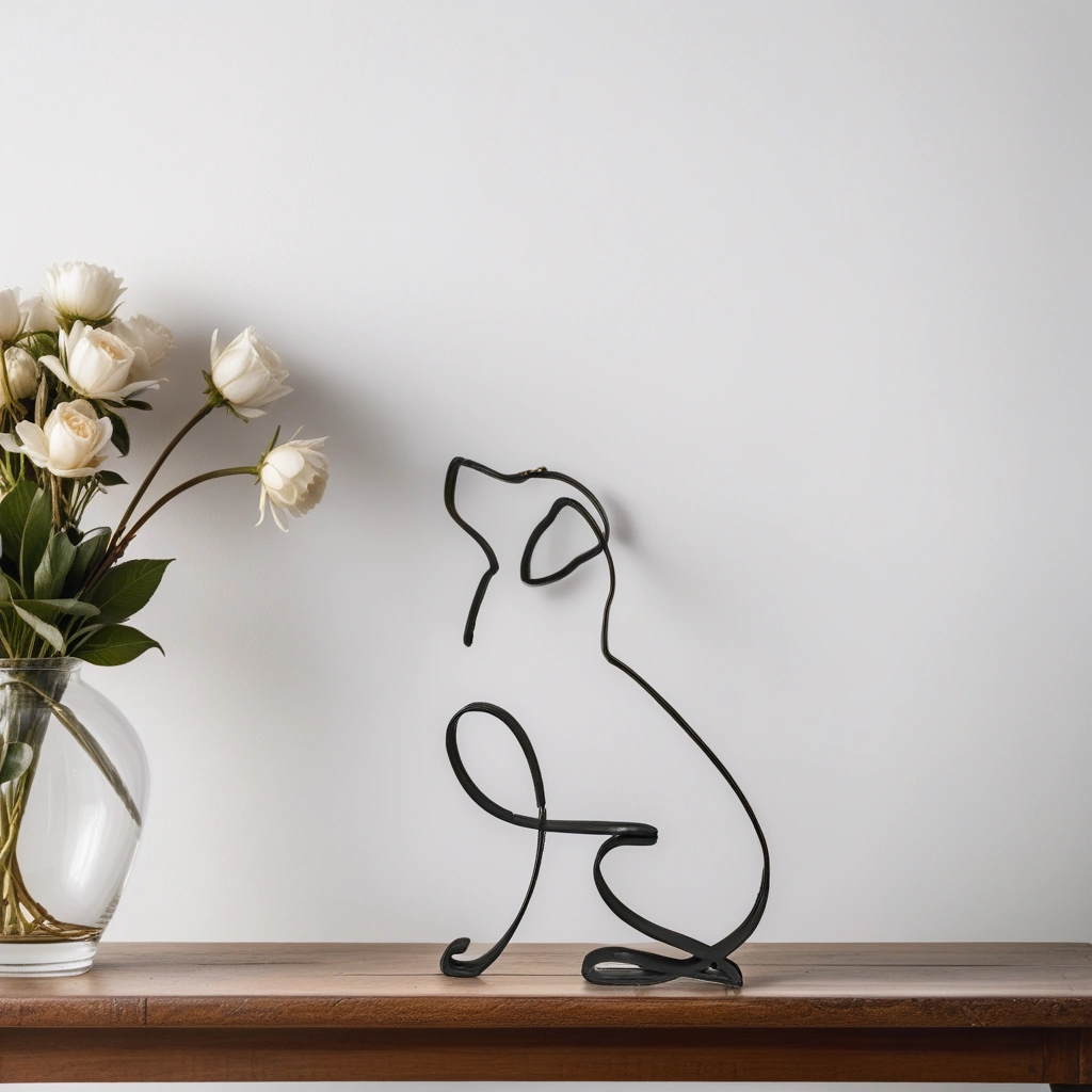 Artipaws Abstract Dog Sculpture | Modern Design | High-Quality Art Figure | For Shelf & Table