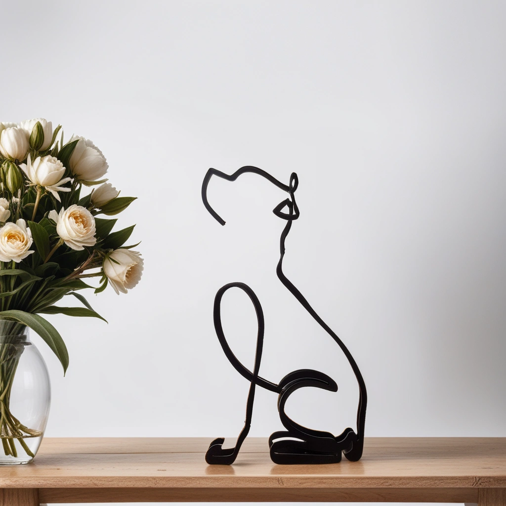 Artipaws Abstract Dog Sculpture | Modern Design | High-Quality Art Figure | For Shelf & Table