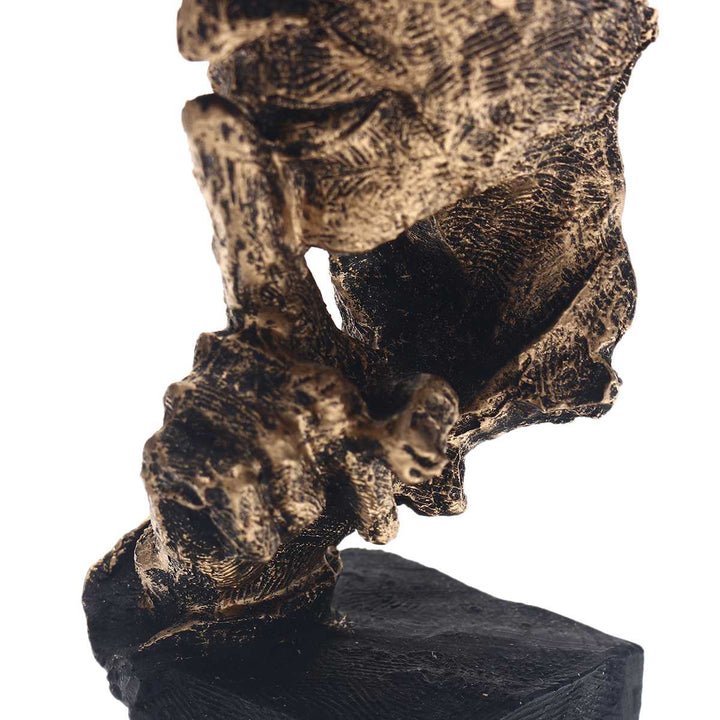 ABSTRACT GOLDEN SCULPTURE – Nordic Modern Art Decor for Elegant Interiors