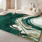 Area Rug Modern Abstract Marble Polyester
