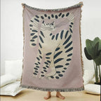 Abstract Woven Wall Tapestry Throw Blanket