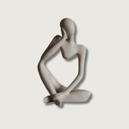 Abstract Thinker Resin Sculpture for Desk or Shelf Decor
