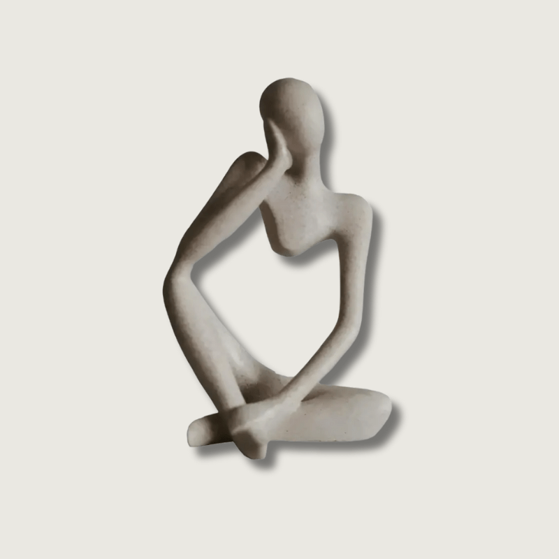 Abstract Thinker Resin Sculpture for Desk or Shelf Decor