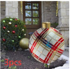 Inflatable Christmas Ball Outdoor Decoration 60cm – Weather Resistant PVC Christmas Decoration