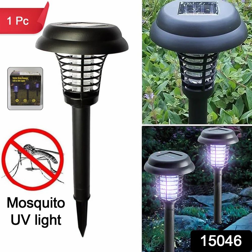 Solar Insect Killer with LED Light – Waterproof Garden Light for Mosquito Repulsion