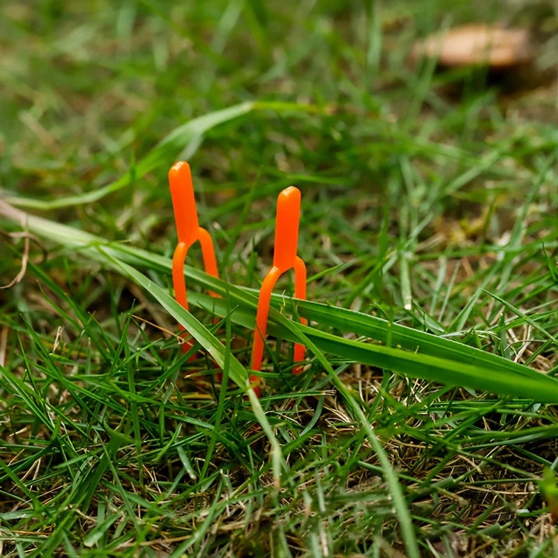 Garden plants support clamps made of plastic for optimal plant stability