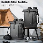 Expandable outdoor backpack with large volume & laptop compartment