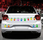 Christmas Car Magnet Decorations | Reflective Holiday Light Bulb Set | Weatherproof & Reusable