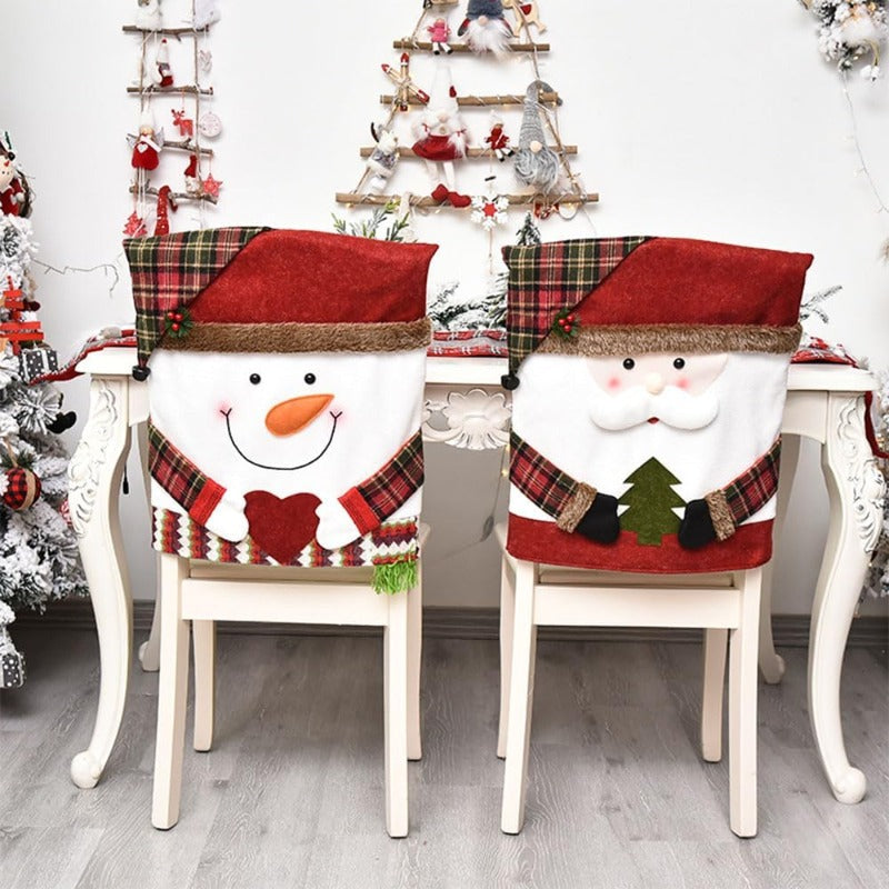 CheerCover Christmas Chair Covers with Santa Claus
