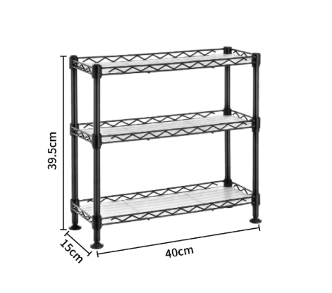 Heavy Duty 3-Shelf Steel Storage Rack with Locking Wheels, Adjustable Height, 750 lb Capacity