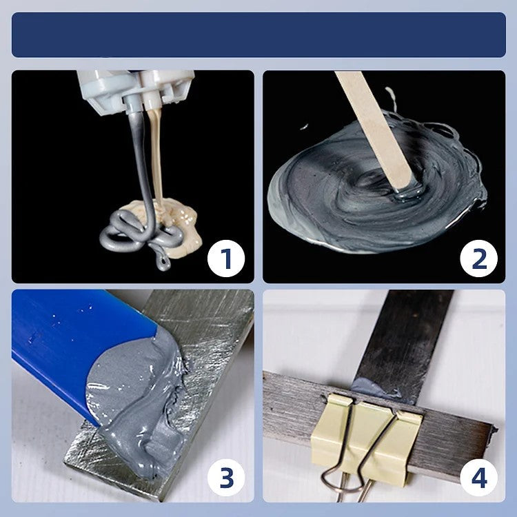 Heat-resistant waterproof metal repair adhesive