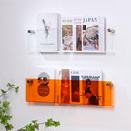 Acrylic Wall-mounted 'Floating' Magazine Holder