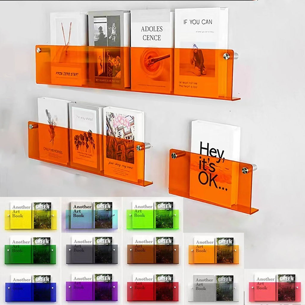 Acrylic Wall-mounted 'Floating' Magazine Holder