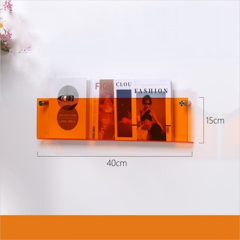 Acrylic Wall-mounted 'Floating' Magazine Holder