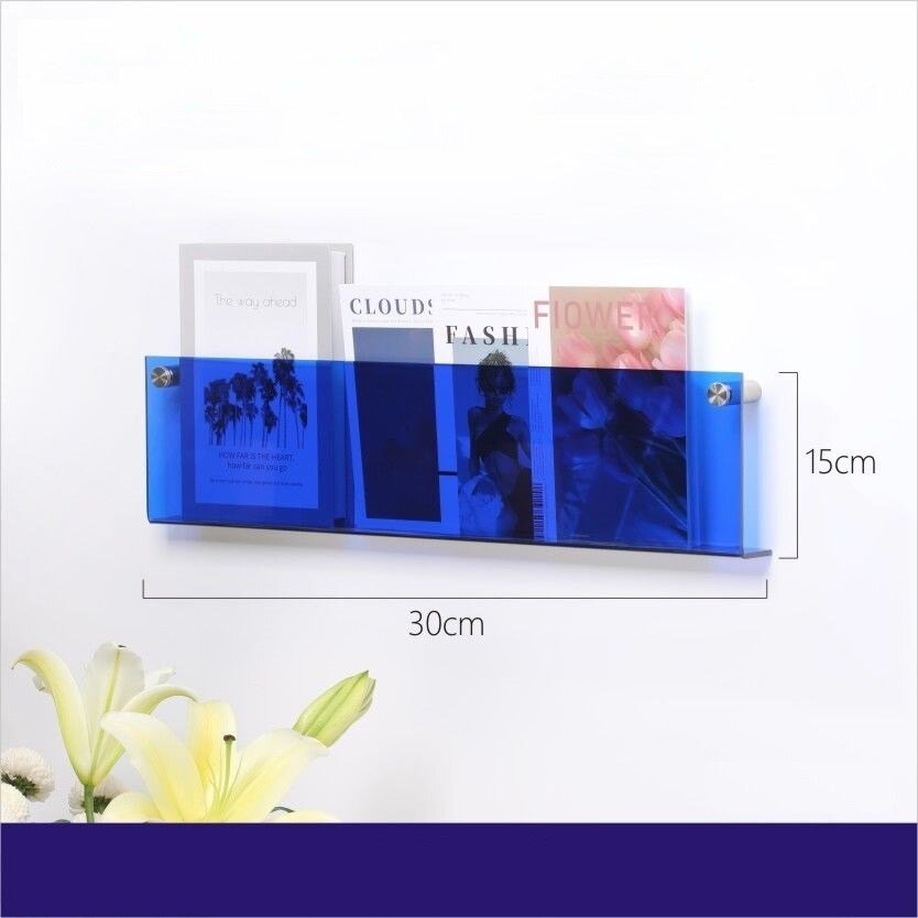 Acrylic Wall-mounted 'Floating' Magazine Holder