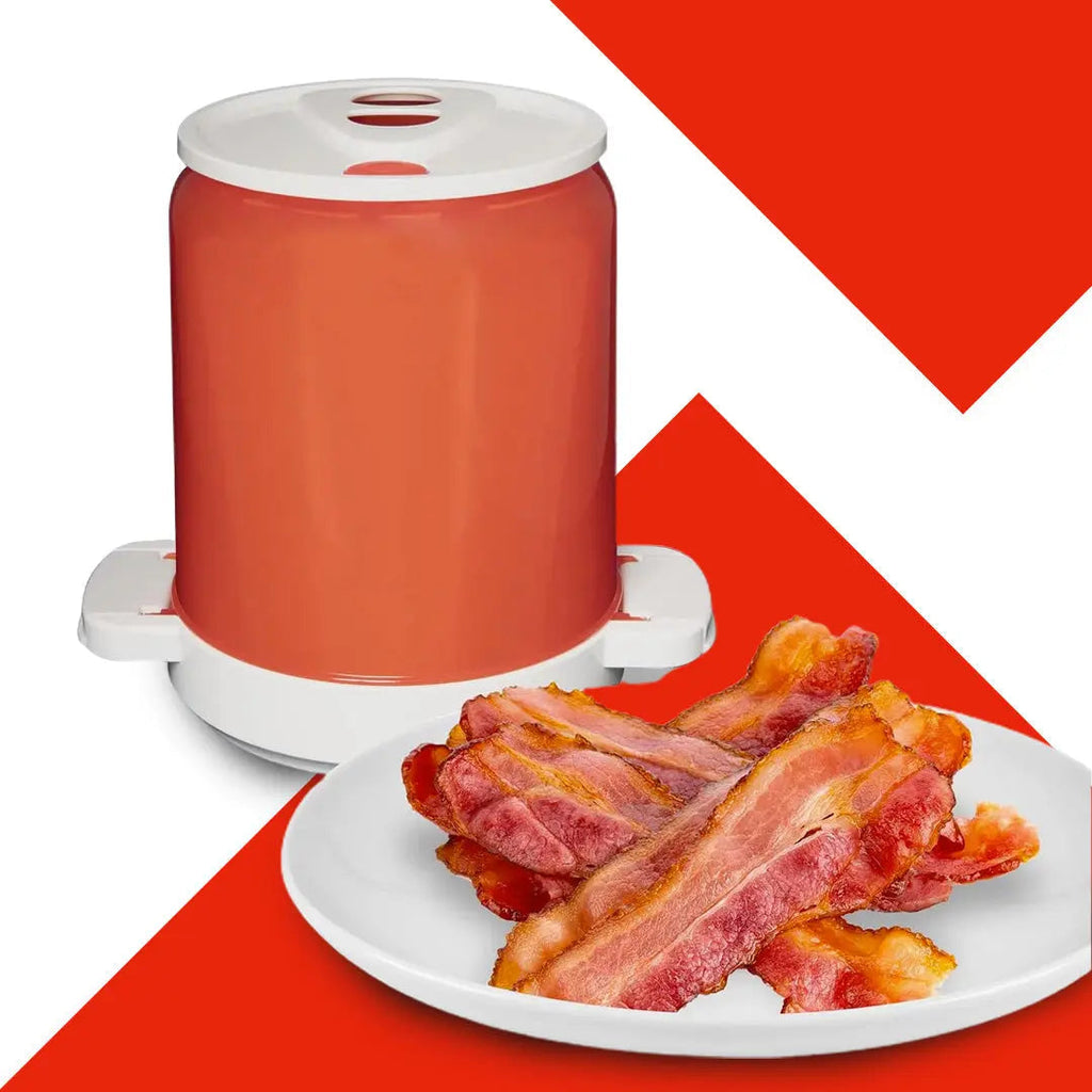 Microwave Bacon Cooker | Grease-Draining Rack & Splatter Dome | BPA-Free Dishwasher Safe
