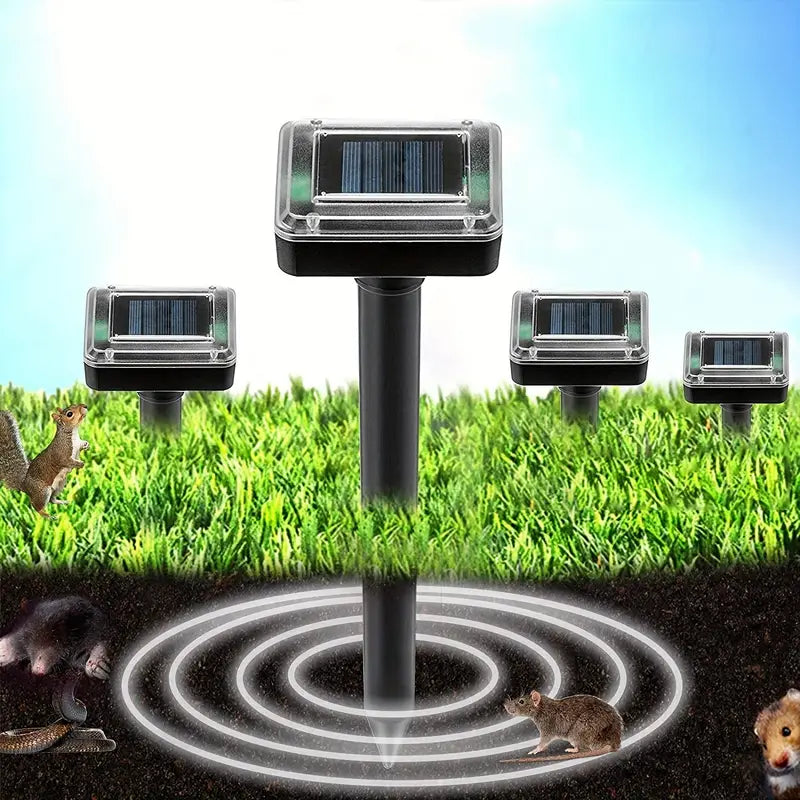 Solar-powered snake and pest deterrent – Ultrasonic device for the garden