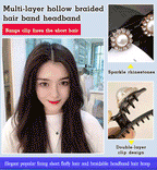Vintage 2 In 1 Non-Slip Braided Headband