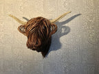 Hand-Woven Wall Art Sculpture | Highland Cattle Design | Rustic Handmade Home Decor | 11.8 × 8.6 in