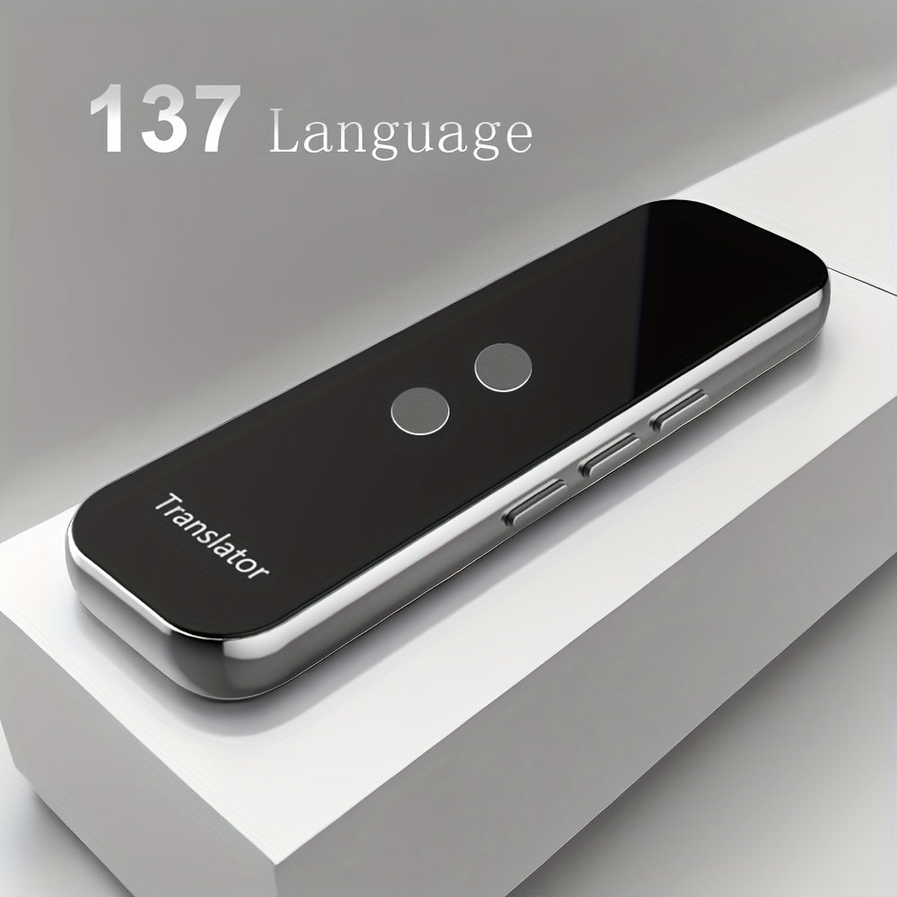 Portable Two-Way Language Translator with Built-In Wi-Fi and Rechargeable USB Battery - Compact Travel Device for Effortless Communication